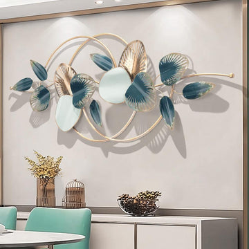 Modern Minimalist 3D Hollow-out Metal Leaves Classic Fashion Wall Decor